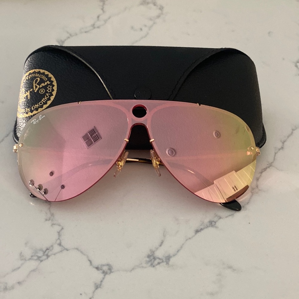 RayBan Blaze Shooter Sunglasses - pink mirror